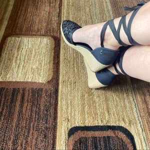 Espadrilles with floral cutouts